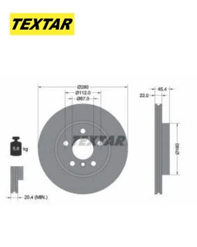 طقم طنابير امامي F45- MINI F56  - تيكستار